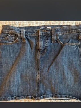 Y2K Vintage GAP Denim Causal Mini Skirt- Dark Blue Denim